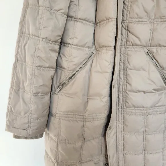 UpWest M Convertible Sherpa-Lined Parka Jacket Sage Green Ash Long Vest Hooded - Picture 5 of 11